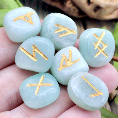 Amazonite Rune Stones