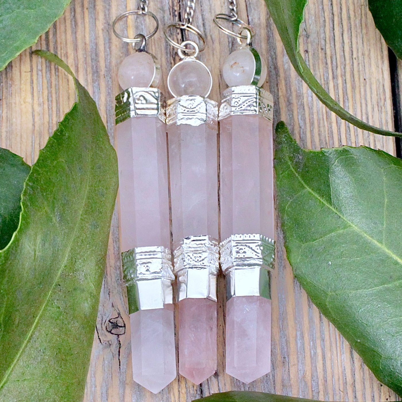 Rose Quartz Wand Pendulum