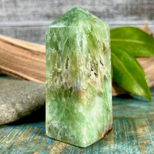 Green Calcite Obelisk