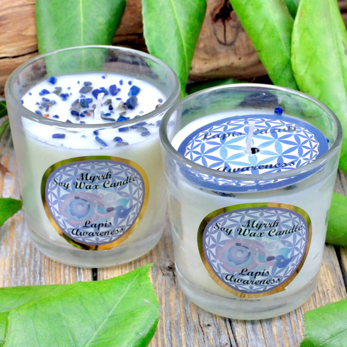 Awareness Soy Candle - Myrrh with Lapis Lazuli