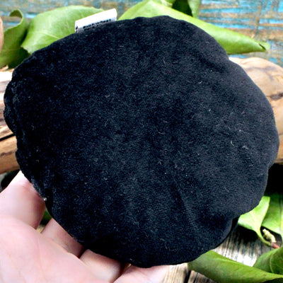 Round Black Chakra Velvet Pillow