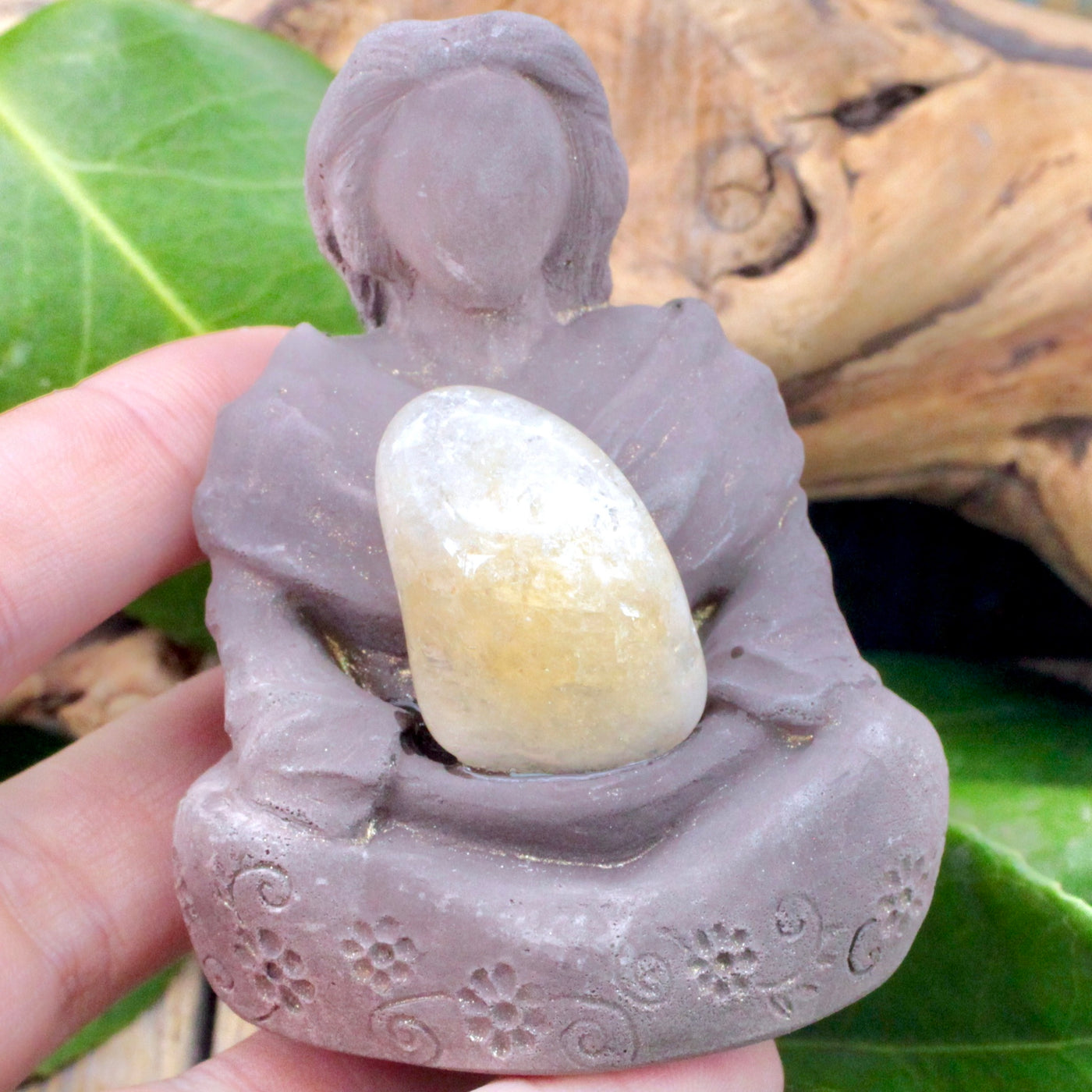 Divine Mother Goddess Statue - Citrine