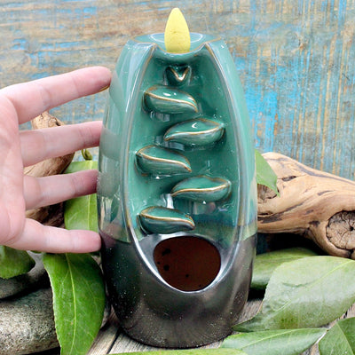 Green Ceramic Backflow Incense Burner