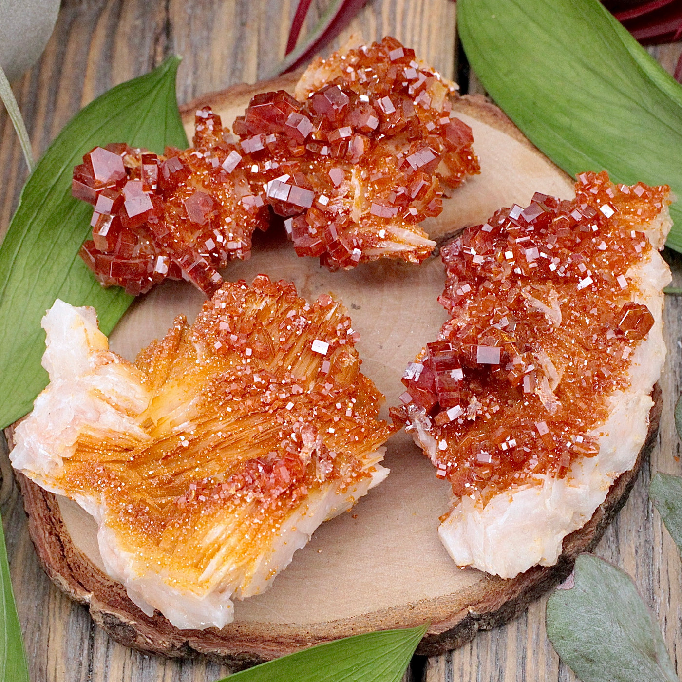 Vanadinite on Baryte Specimen