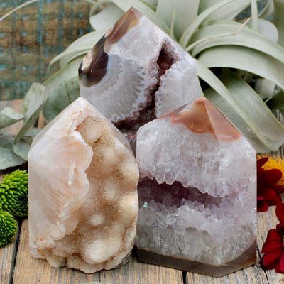 Agate Druzy Tower