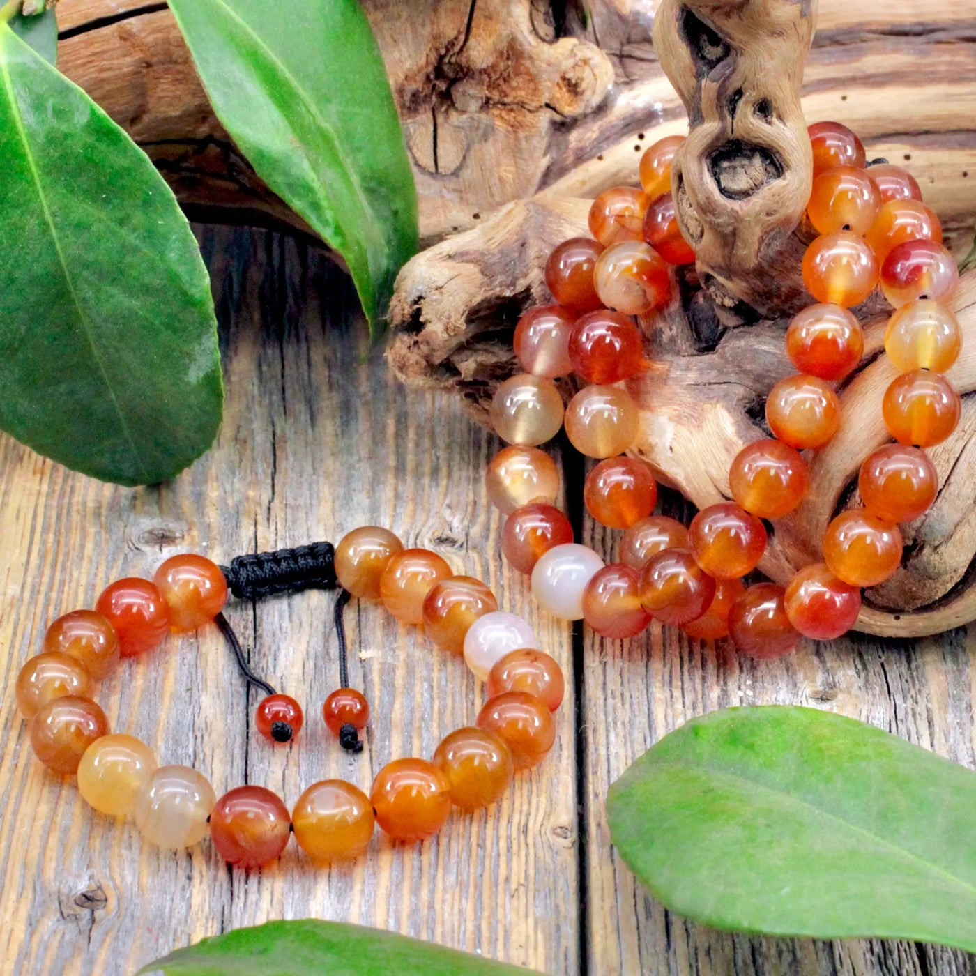 Red Agate Adjustable Bracelet - 10mm