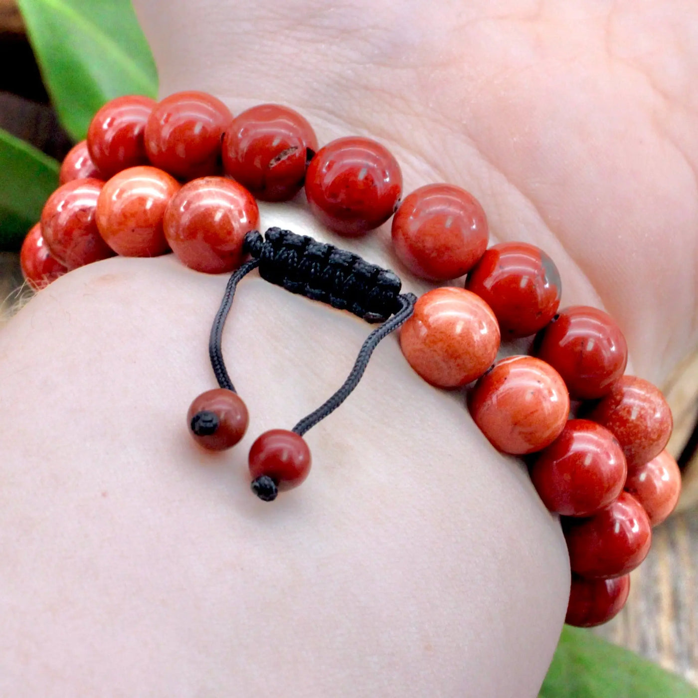 Red Jasper Adjustable Bracelet - 10mm