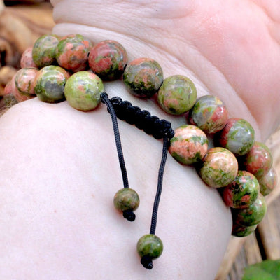 Unakite Adjustable Bracelet - 10mm