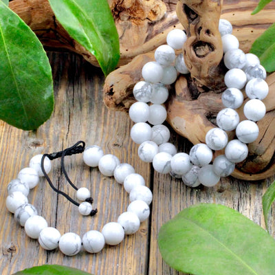 Howlite Adjustable Bracelet - 10mm