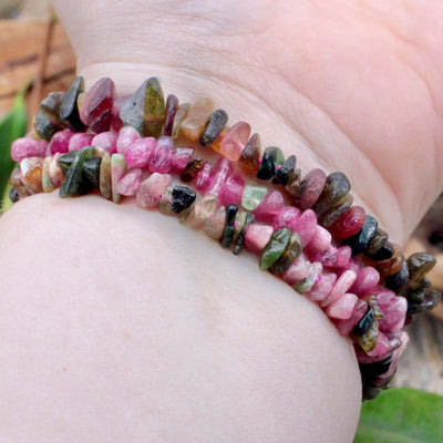 Mixed Tourmaline Chip Bracelet