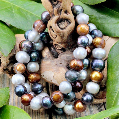 Tri-Colored Pearl Bracelet