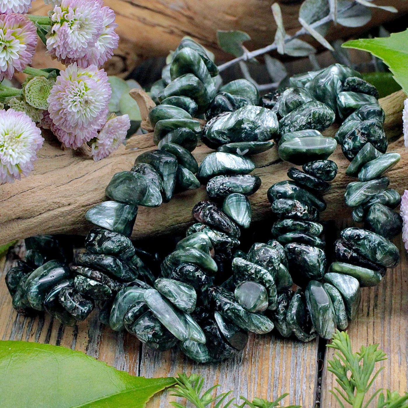 Seraphinite Chunky Chip Bracelet