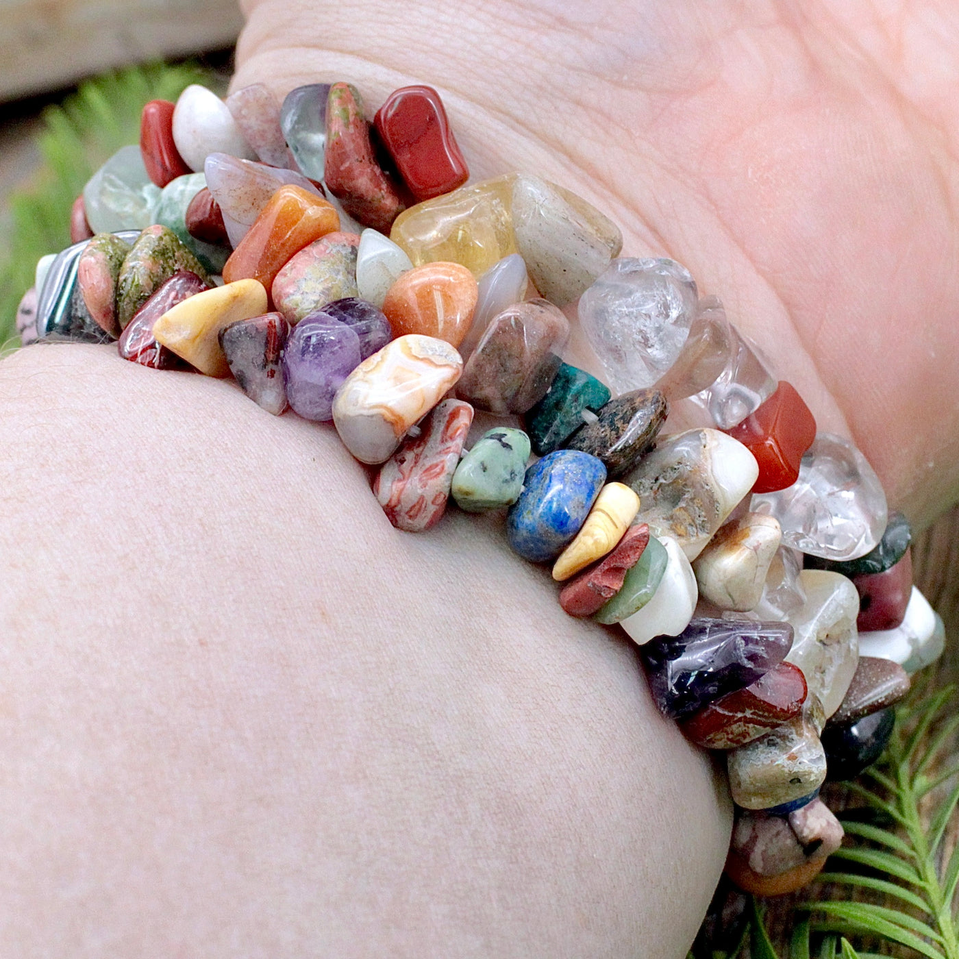 Sacred Stone Mix Chunky Chip Bracelet