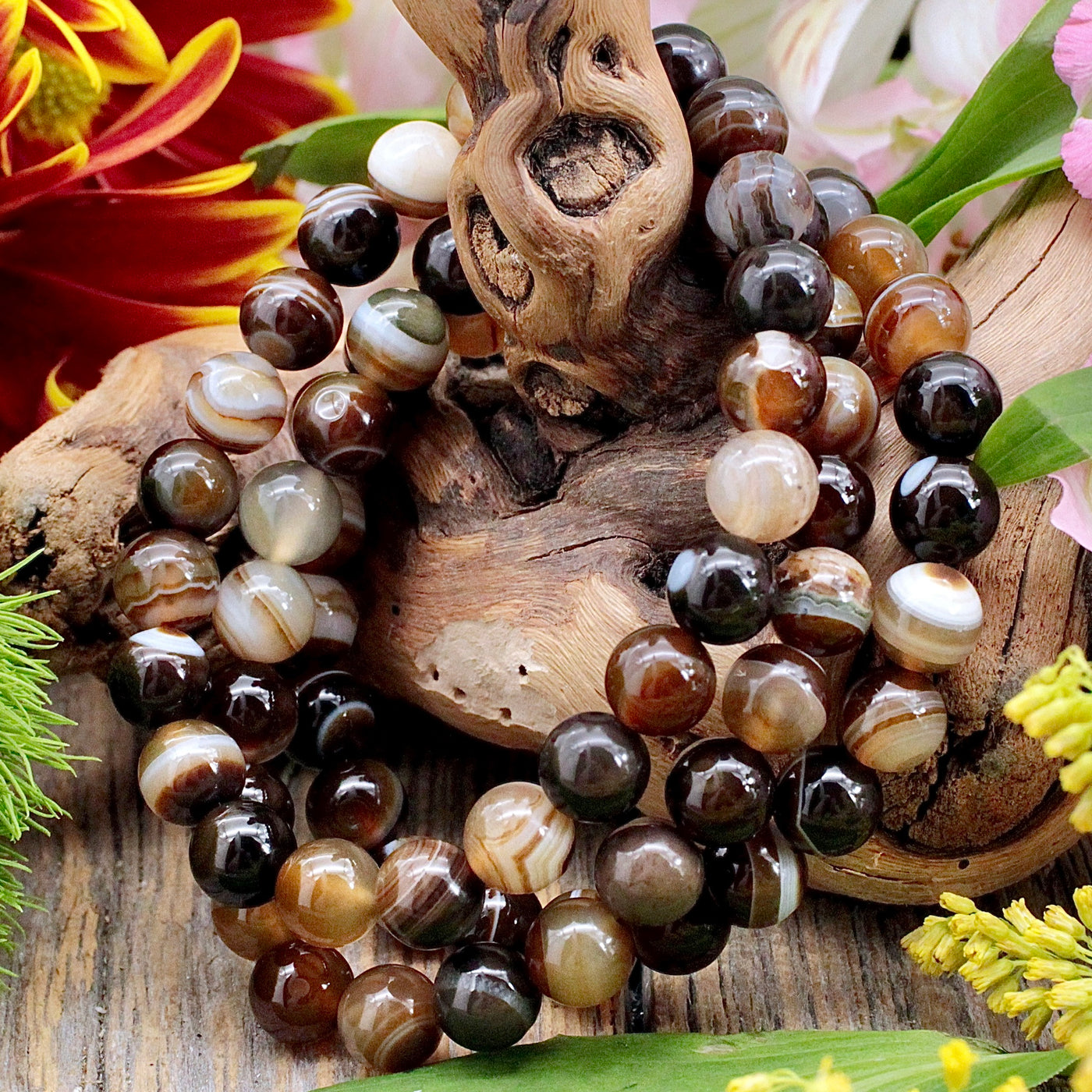 Brown Agate Bracelet - 8mm