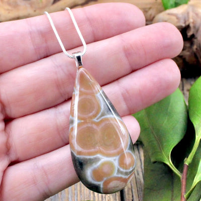 Ocean Jasper Pendant - Sterling Silver