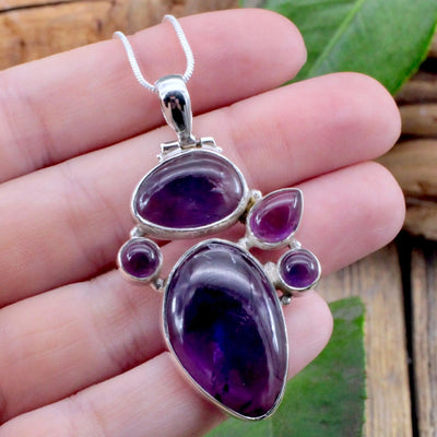 Amethyst Pendant - Sterling Silver