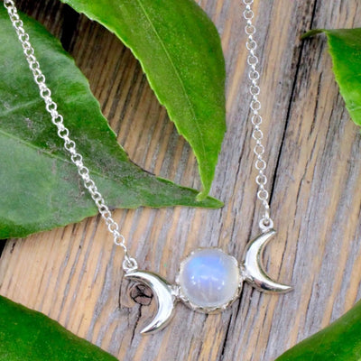 Moonstone Triple Moon Necklace