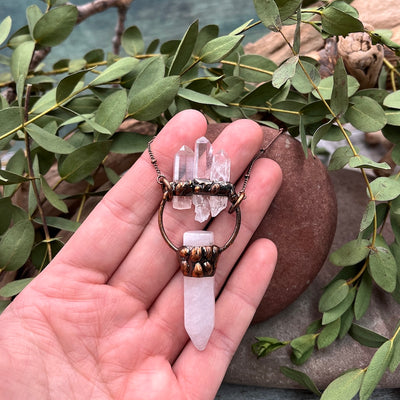 Quartz Point Necklace with Quartz