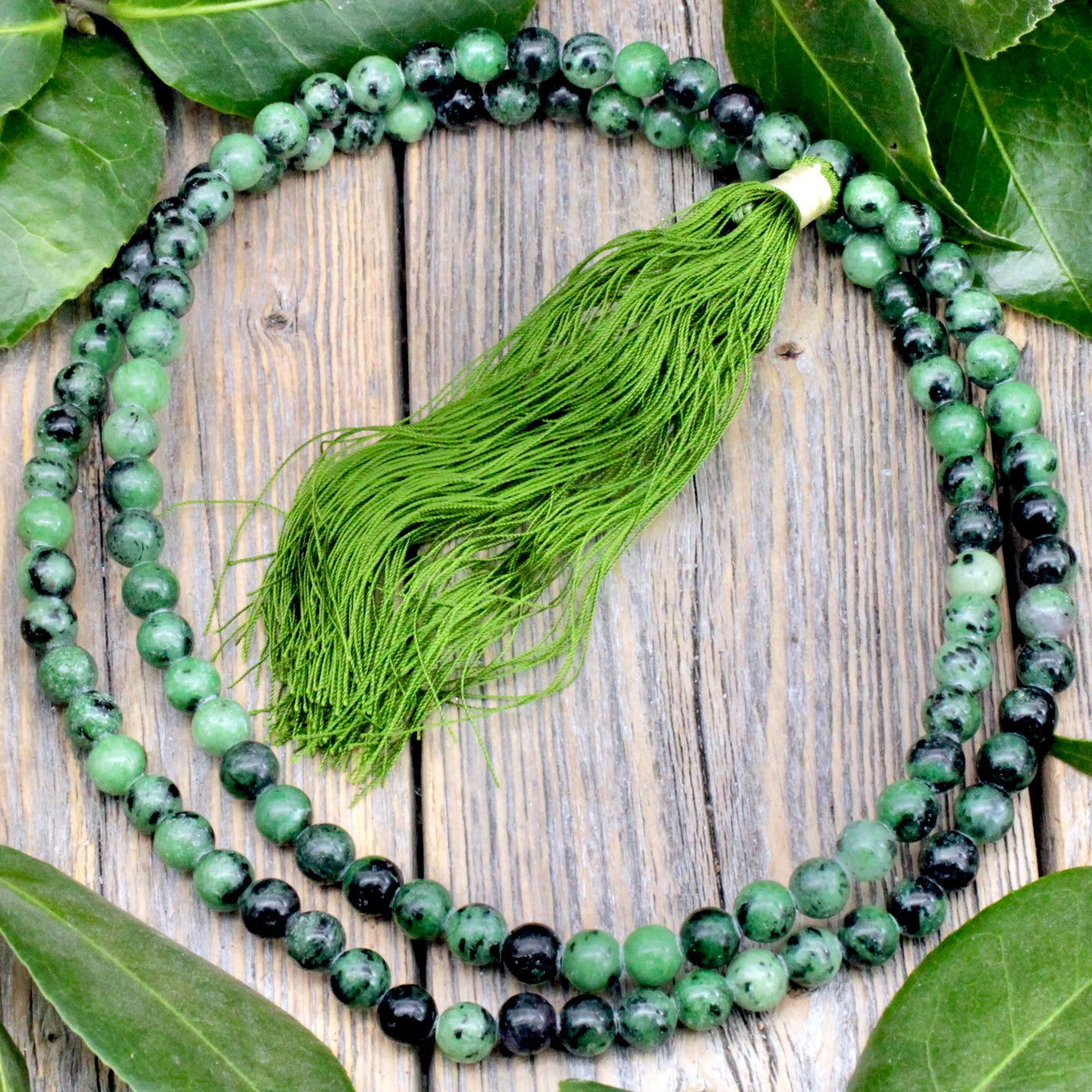 Ruby in Zoisite Mala