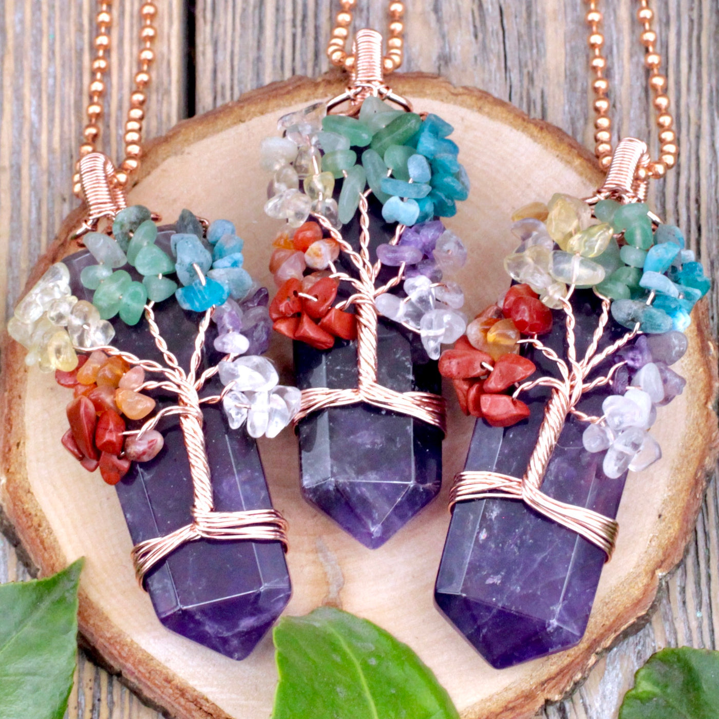 Chakra Tree Point Pendant