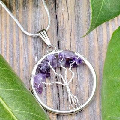 Amethyst Tree of Life Necklace