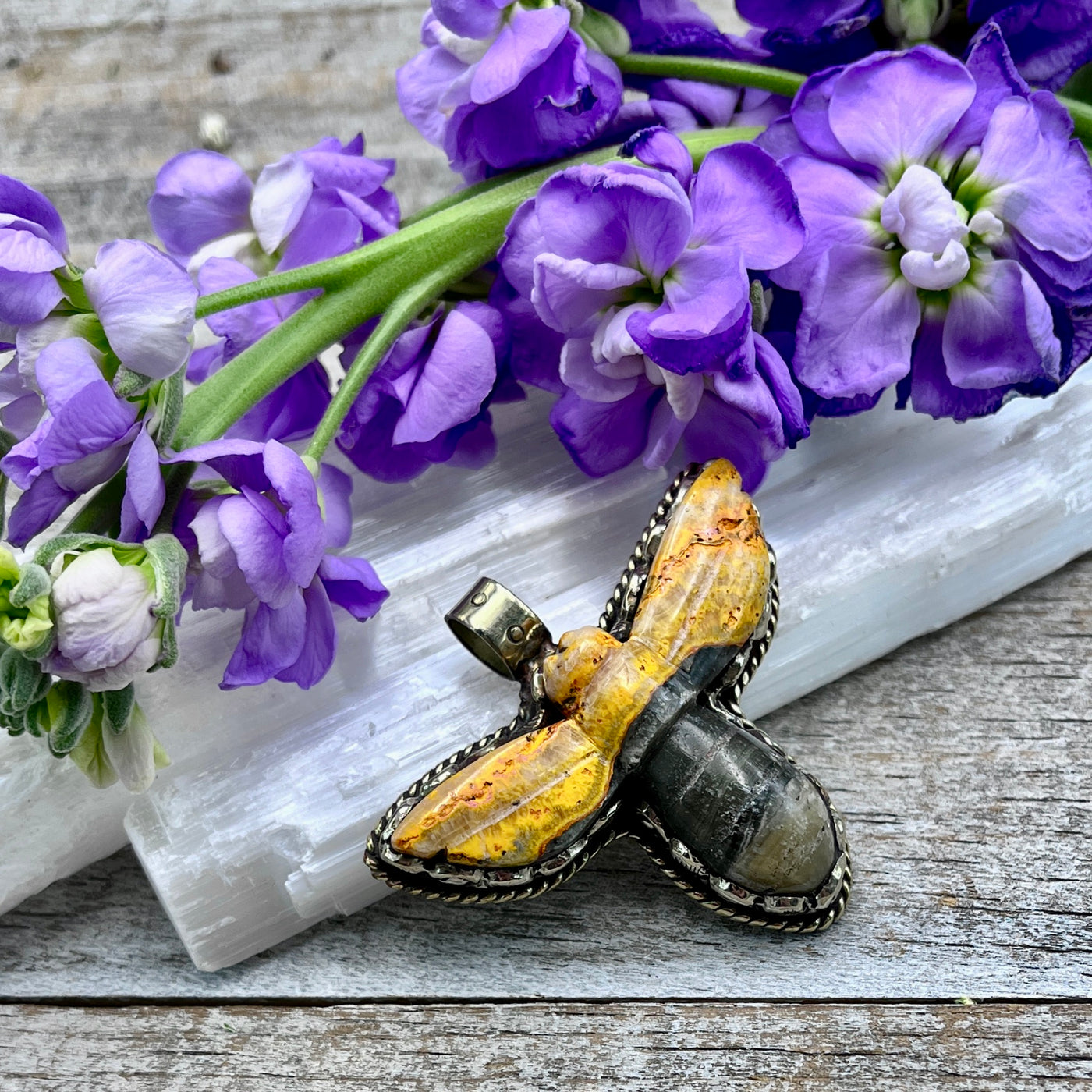 Bumblebee Jasper Bee Pendant