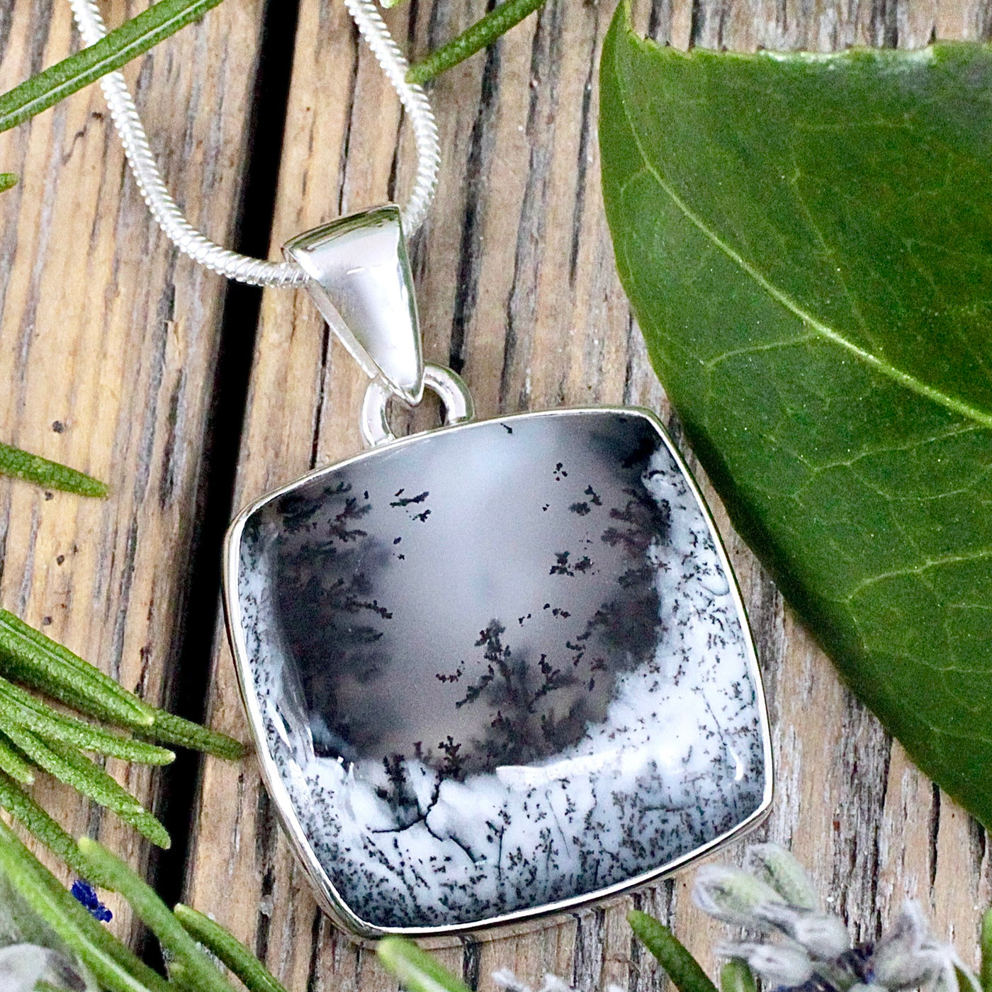 Dendritic Opal Pendant