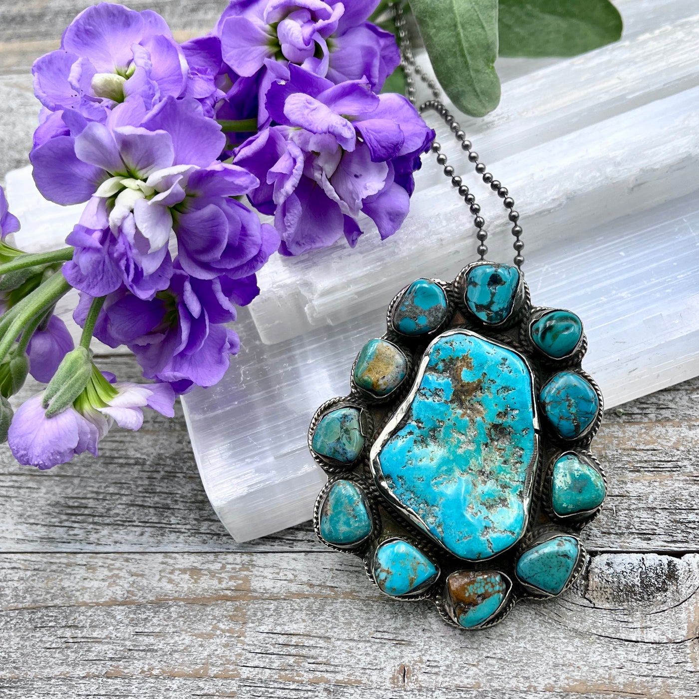 Huge Turquoise Pendant - Southwestern Style