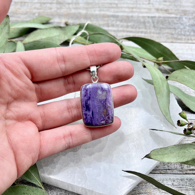 Charoite Pendant - Sterling Silver