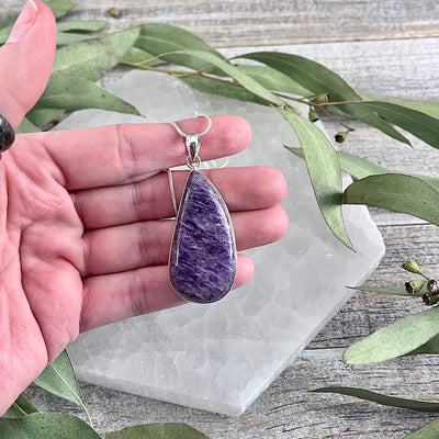 Charoite Pendant - Sterling Silver