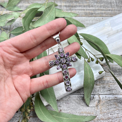 Fabulous Amethyst Cross - Sterling Silver