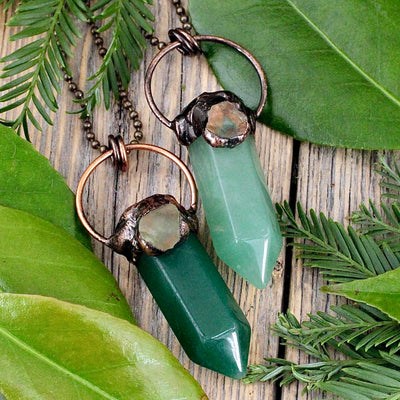 Green Aventurine Point Necklace