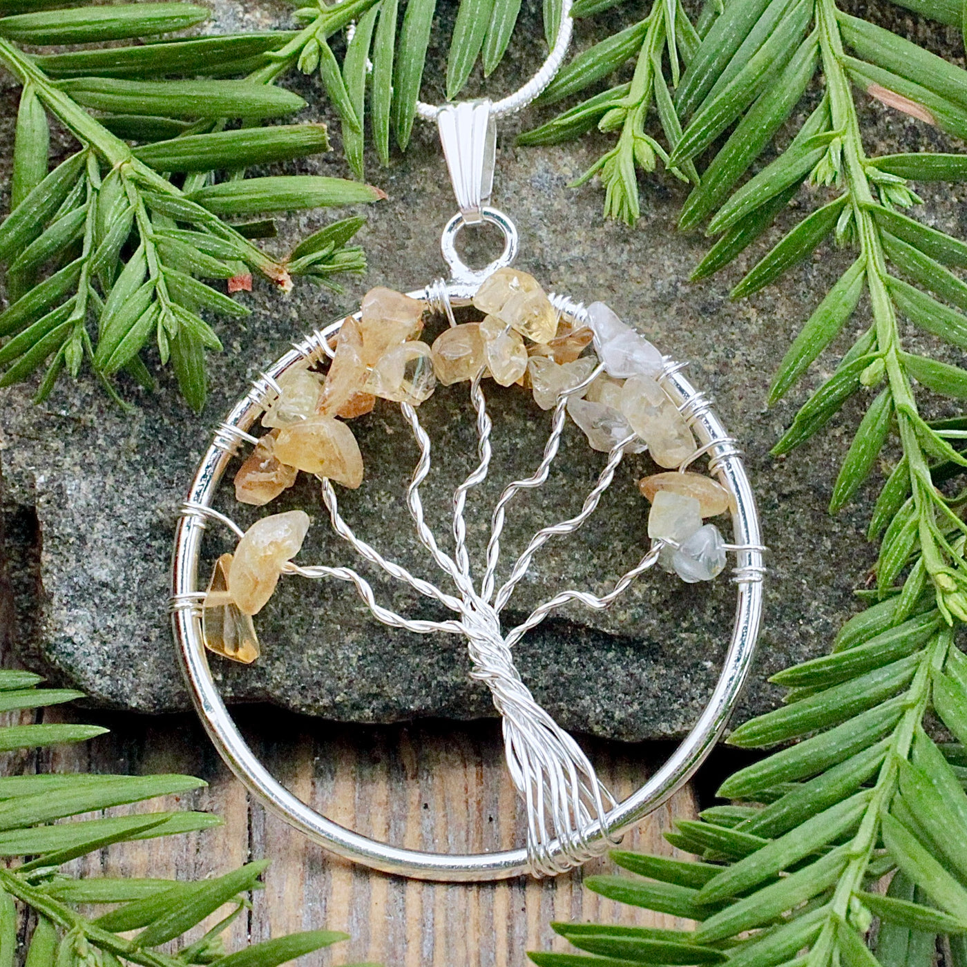 Citrine Tree of Life Pendant