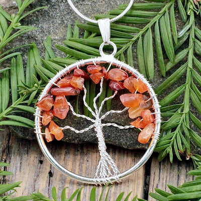 Carnelian Tree of Life Pendant