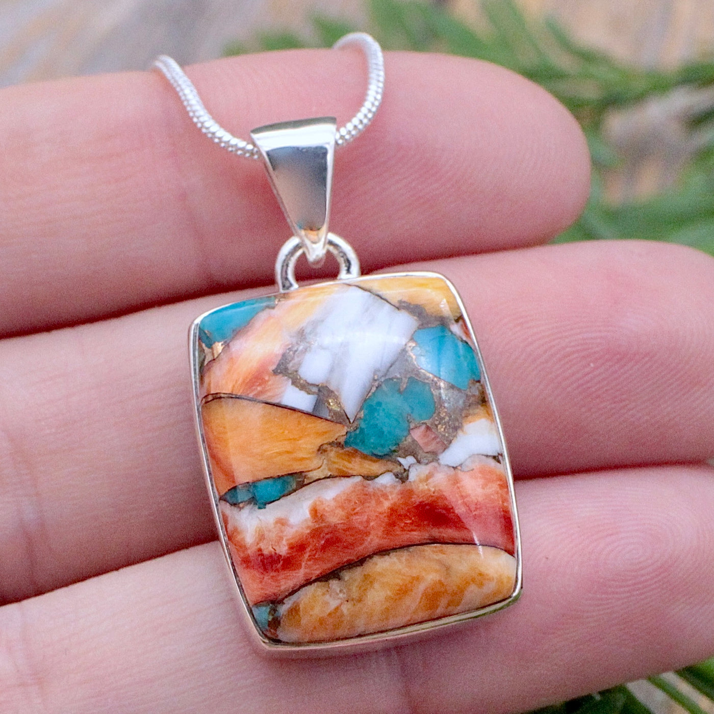 Spiney Oyster Pendant - Sterling Silver