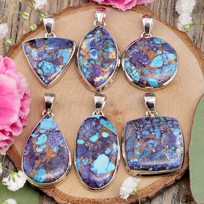 JN2631-JN2636-Mohave-Purple-Copper-and-Kingman-Turquoise-Spotted-Pendant-1