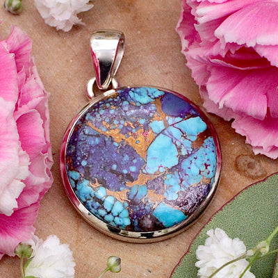 JN2633-Mohave-Purple-Copper-and-Kingman-Turquoise-Spotted-Pendant-C