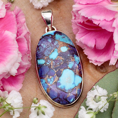 JN2635-Mohave-Purple-Copper-and-Kingman-Turquoise-Spotted-Pendant-E