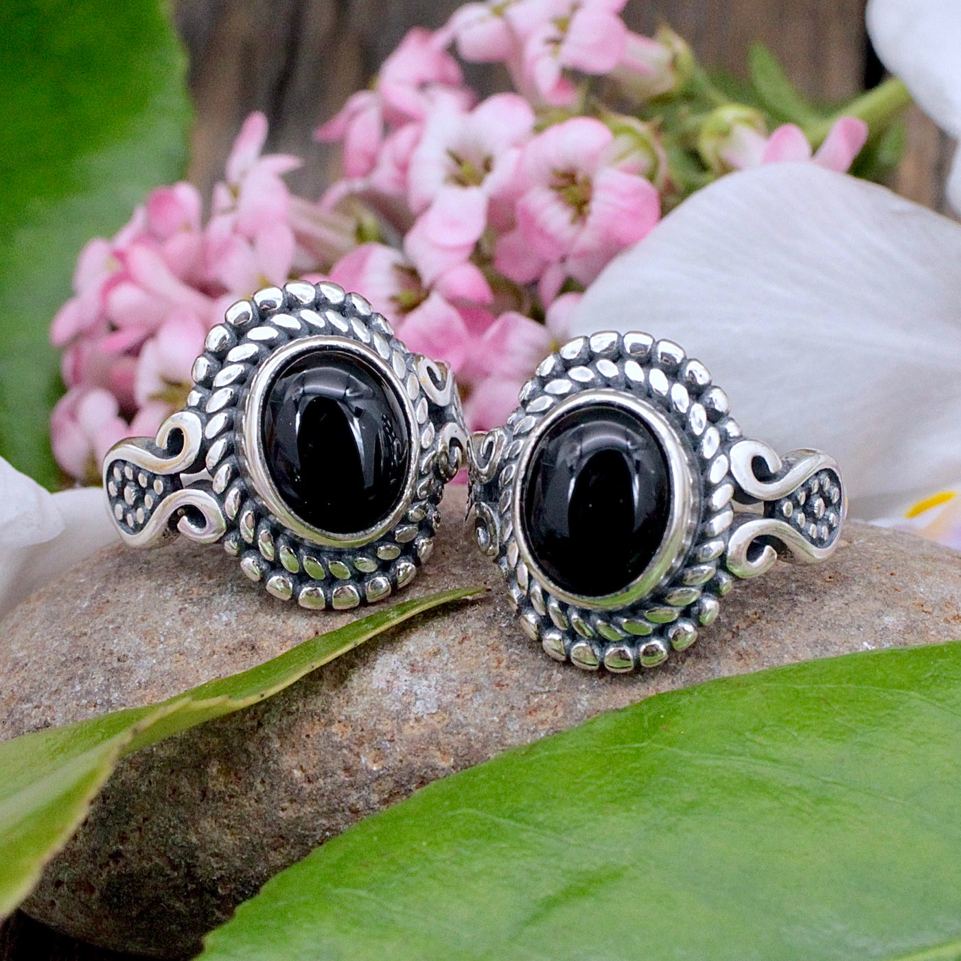 Black Onyx Ring - Sterling Silver