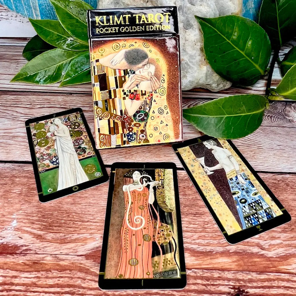 Golden Tarot of Klimt Mini Deck: Pocket Gold Edition