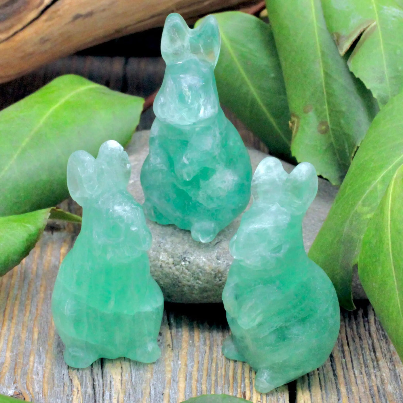 Green Fluorite Bunny