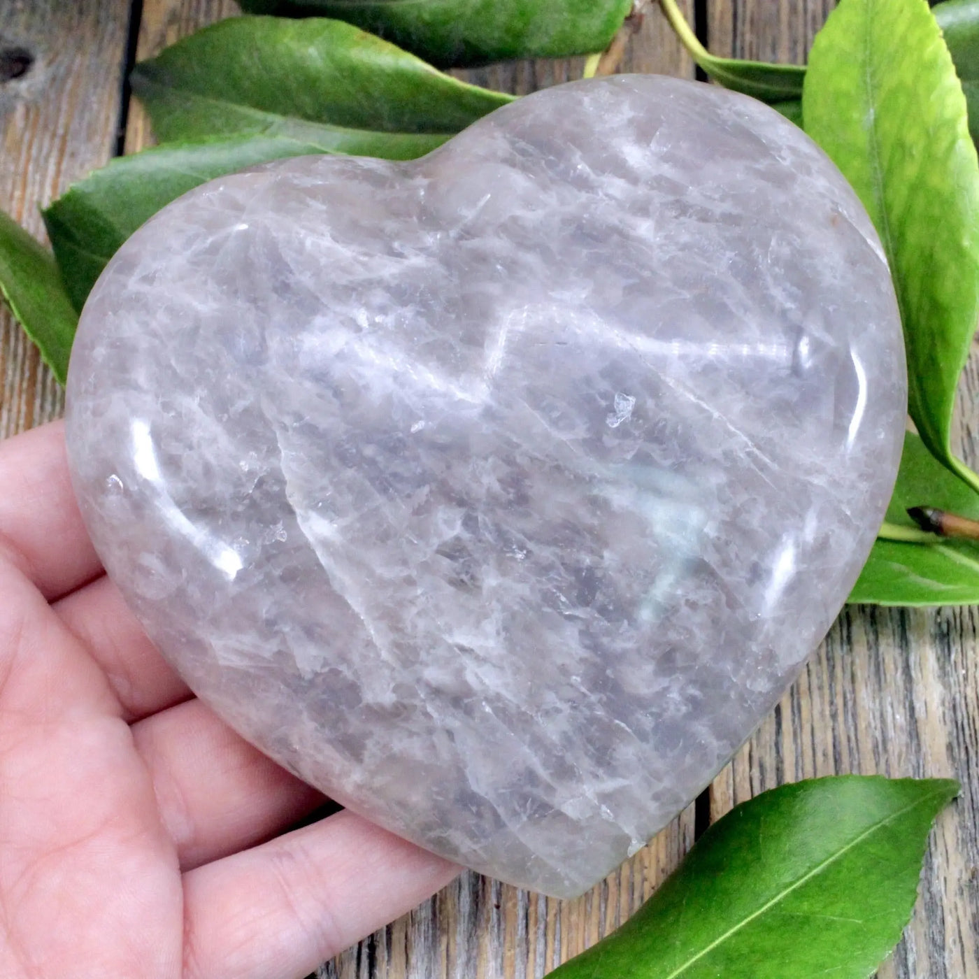 Blue Rose Quartz Heart