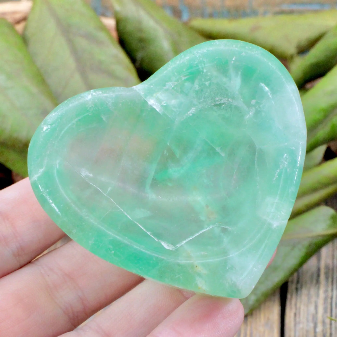 Green Fluorite Heart Bowl