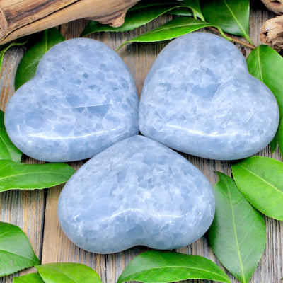 Blue Calcite Heart