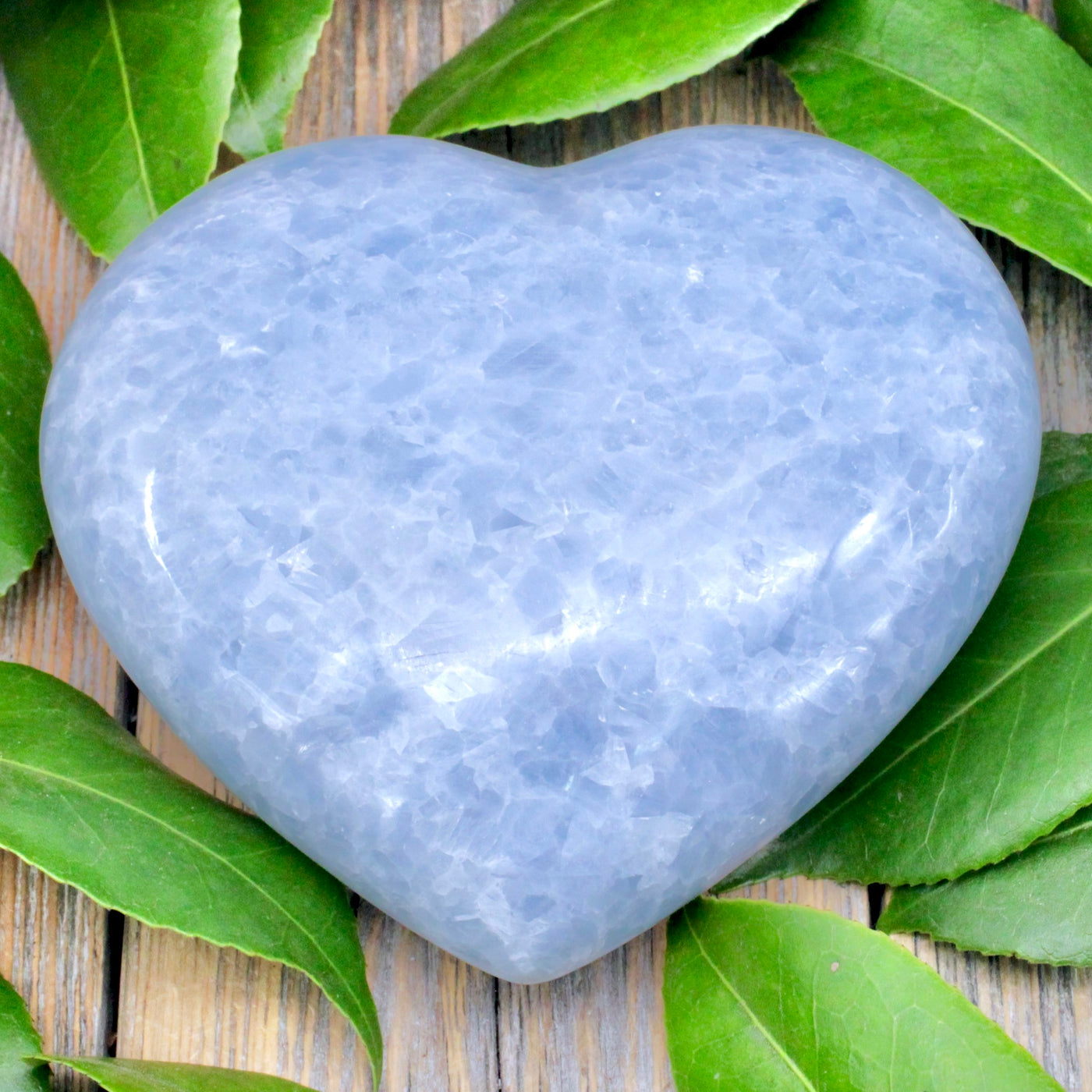 Blue Calcite Heart