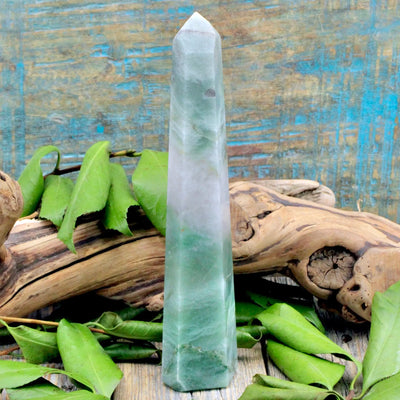 Green Aventurine with Quartz Tower