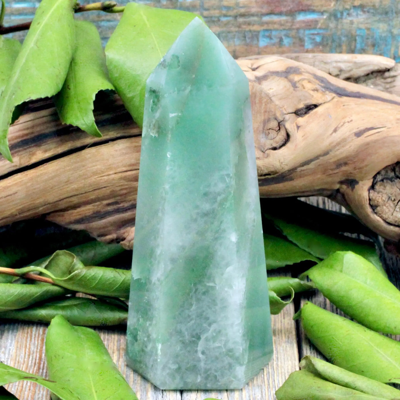 Green Aventurine with Quartz Tower