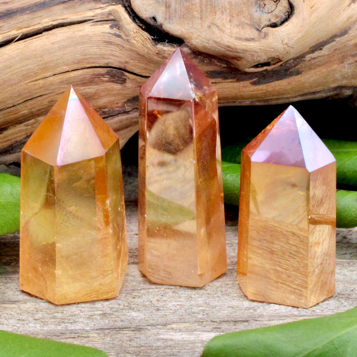 Tangerine Aura Quartz Tower