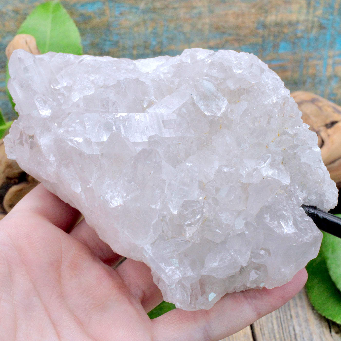 Lemurian Quartz Cluster Pin