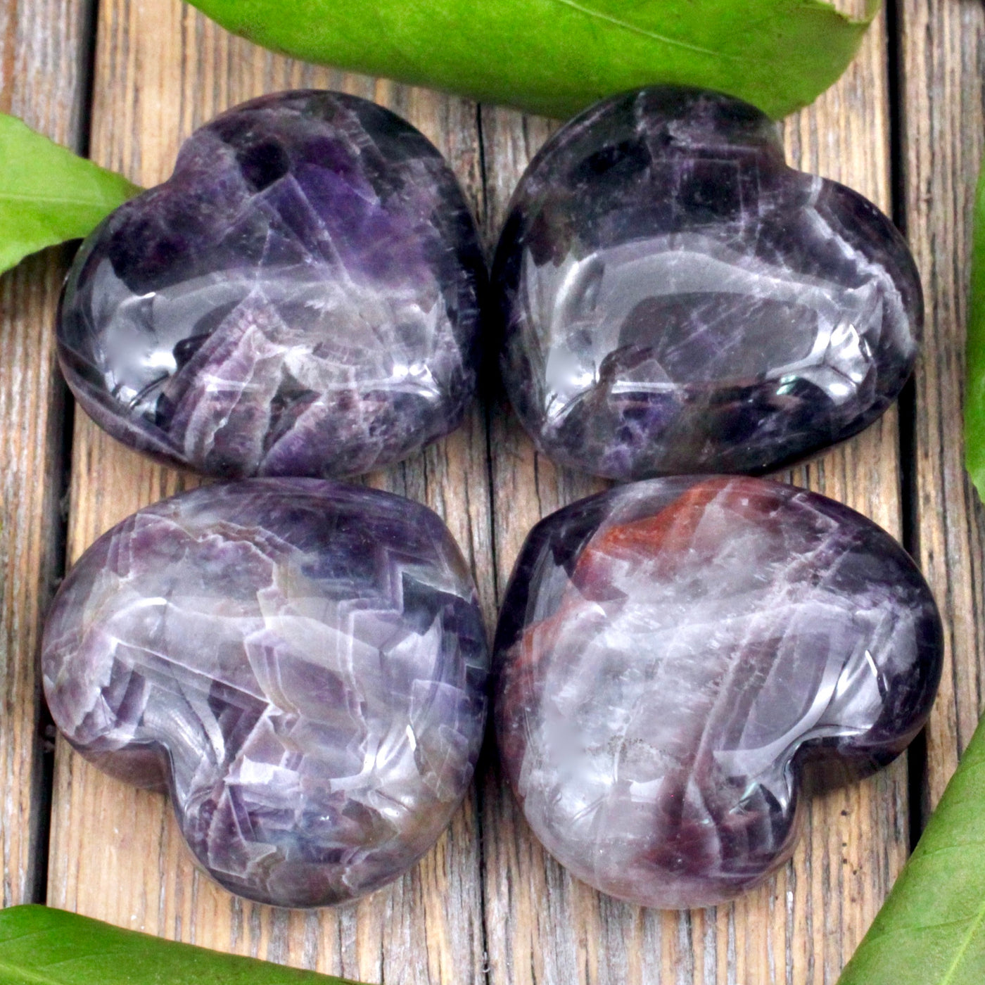 Chevron Amethyst Heart